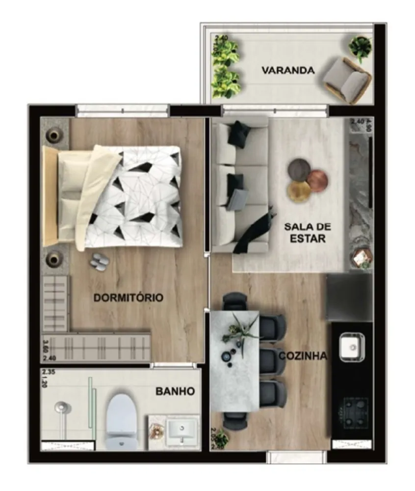 Apartamento, 1 quarto, 30 m² - Foto 14