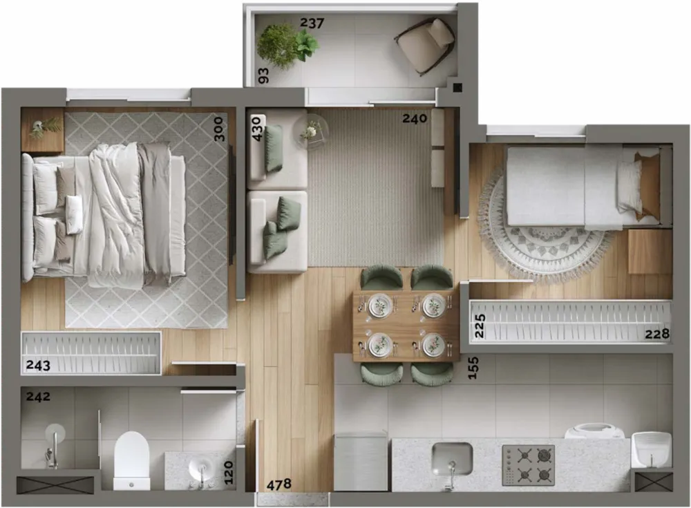 Apartamento, 2 quartos, 36 m² - Foto 16