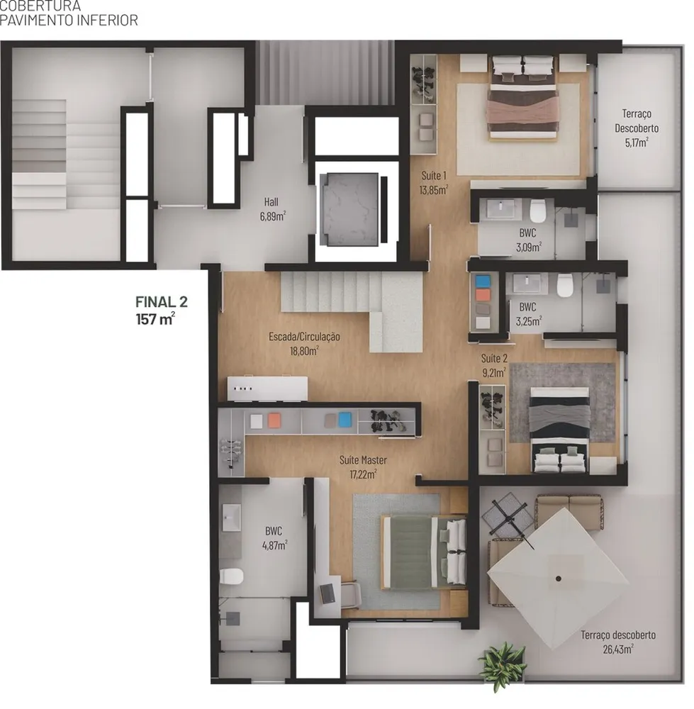 Cobertura, 3 quartos, 154 m² - Foto 15