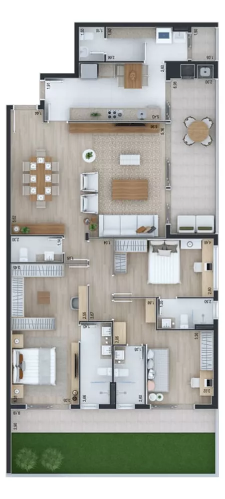 Apartamento, 3 quartos, 184 m² - Foto 1