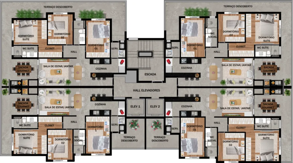 Cobertura, 3 quartos, 148 m² - Foto 7