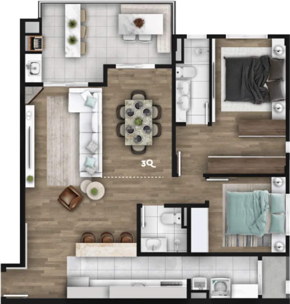 Cobertura, 3 quartos, 158 m² - Foto 10