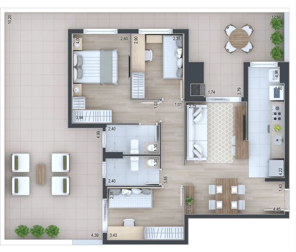 Apartamento, 3 quartos, 88 m² - Foto 12