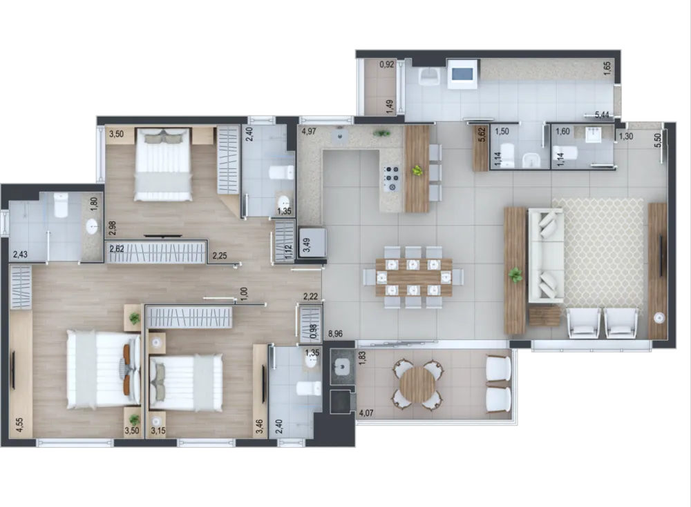 Apartamento, 3 quartos, 145 m² - Foto 10