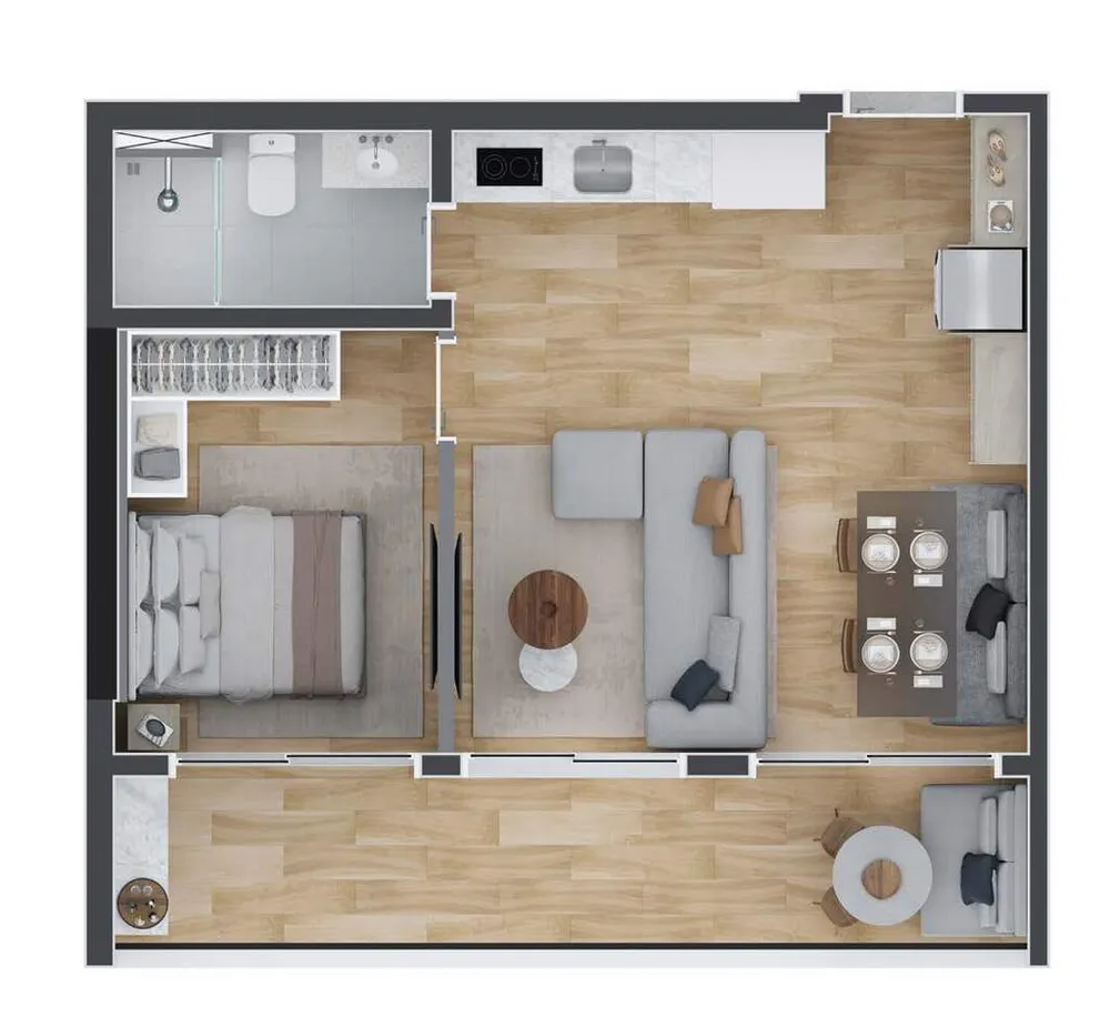 Apartamento, 1 quarto, 24 m² - Foto 15