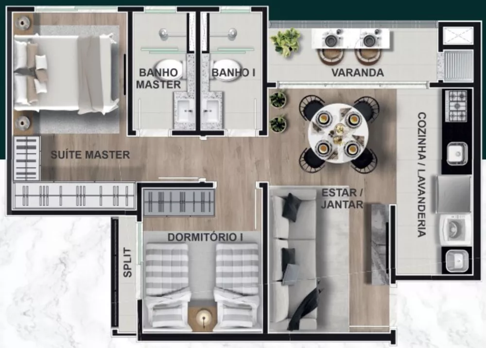 Cobertura, 2 quartos, 81 m² - Foto 1