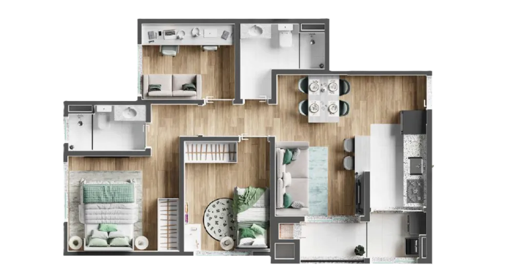 Apartamento, 3 quartos, 56 m² - Foto 15