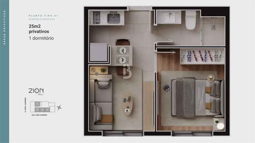 Apartamento, 1 quarto, 25 m² - Foto 9