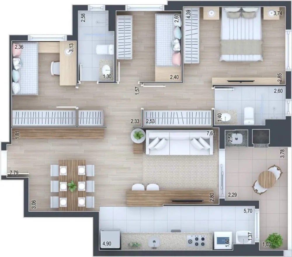 Apartamento, 3 quartos, 83 m² - Foto 12