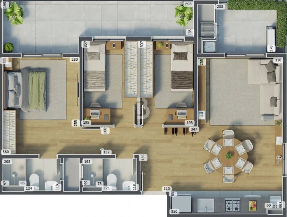 Apartamento, 2 quartos, 35 m² - Foto 3