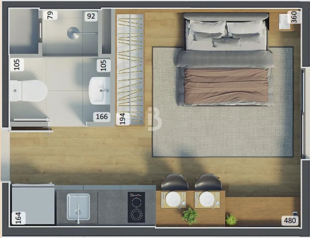 Apartamento, 2 quartos, 35 m² - Foto 1