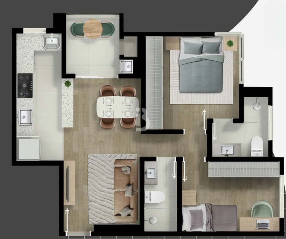 Apartamento, 2 quartos, 60 m² - Foto 12
