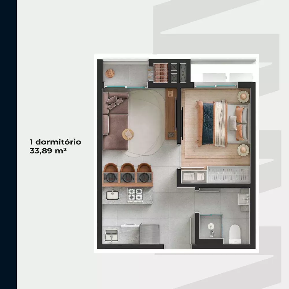 Apartamento, 1 quarto, 33 m² - Foto 8