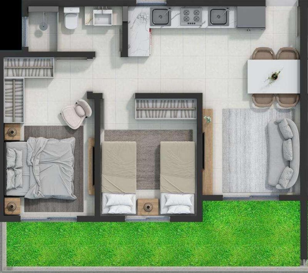 Apartamento, 2 quartos, 58 m² - Foto 3