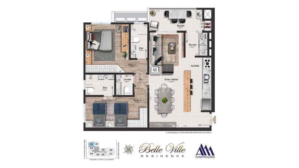 Apartamento, 2 quartos - Foto 3