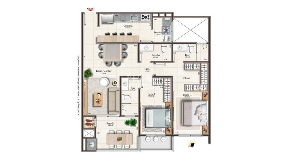 Apartamento, 2 quartos, 89 m² - Foto 11