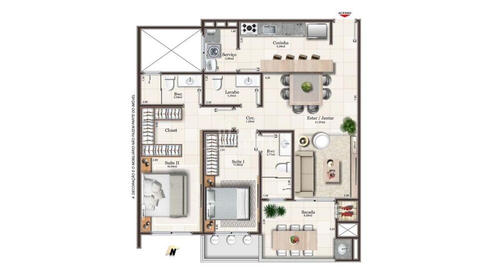 Apartamento, 2 quartos, 89 m² - Foto 3