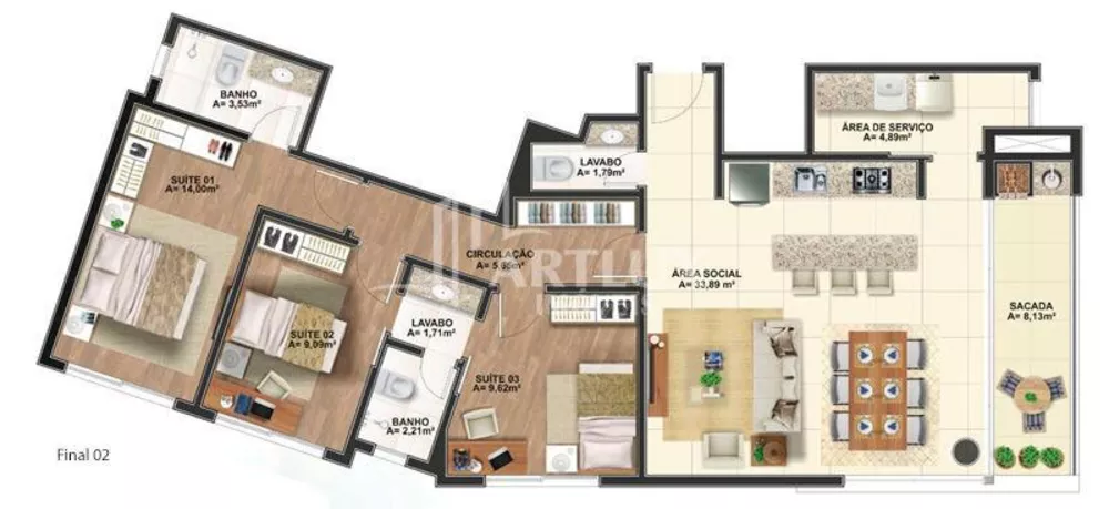 Apartamento, 3 quartos, 108 m² - Foto 3