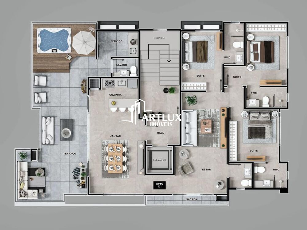 Apartamento, 3 quartos, 77 m² - Foto 3