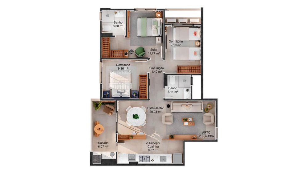 Apartamento, 2 quartos, 73 m² - Foto 5