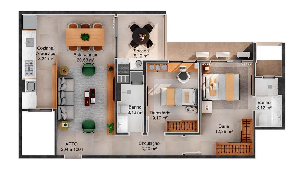 Apartamento, 2 quartos, 73 m² - Foto 18