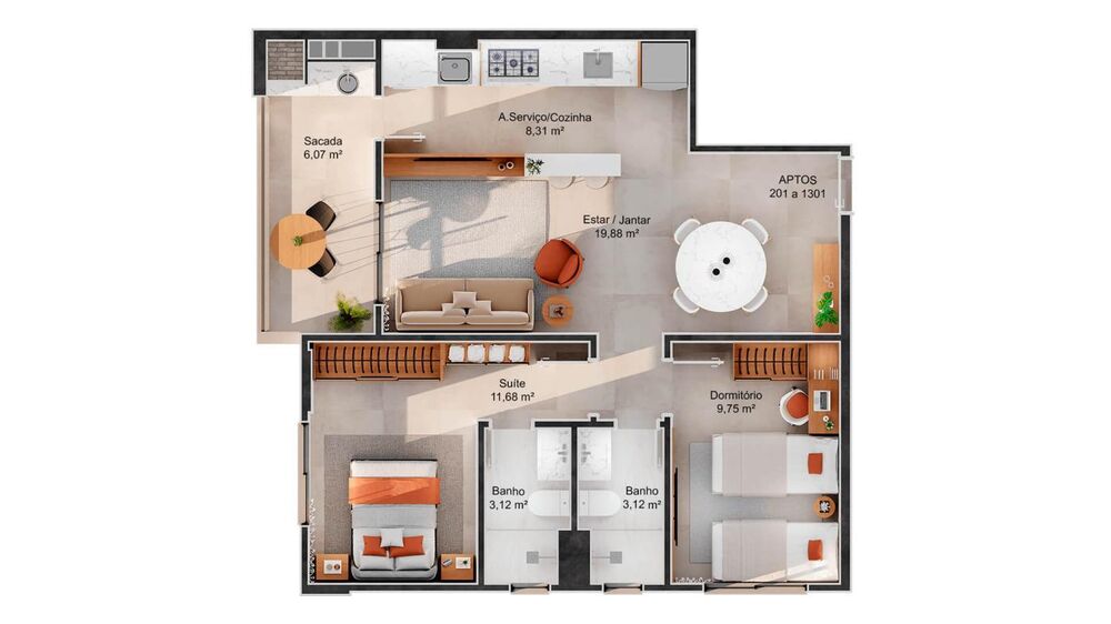 Apartamento, 2 quartos, 73 m² - Foto 7