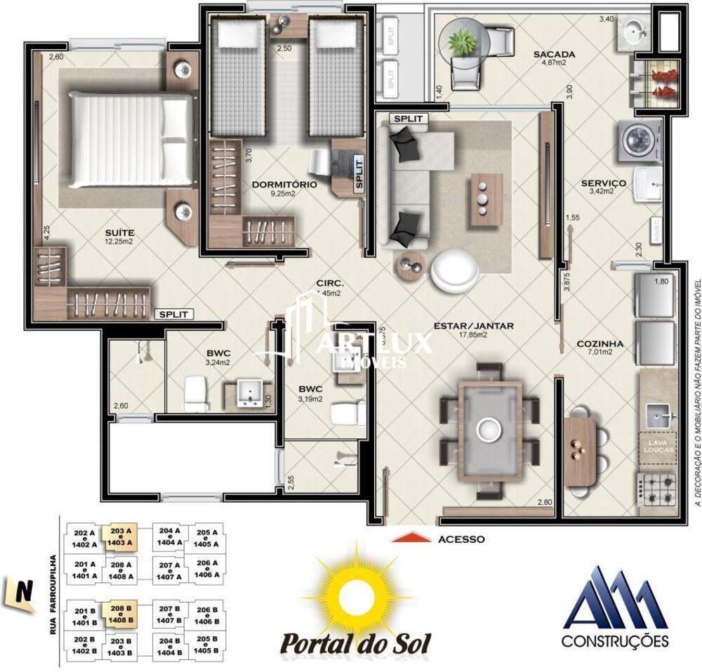 Apartamento, 3 quartos, 93 m² - Foto 1