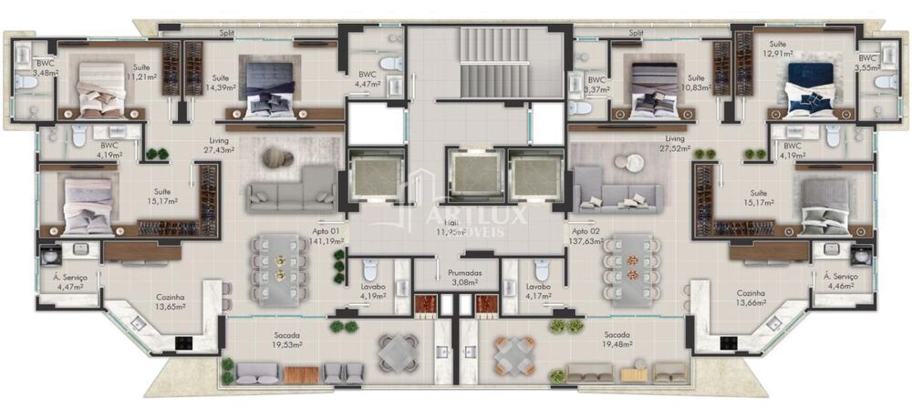 Apartamento à venda com 3 quartos, 137m² - Foto 6