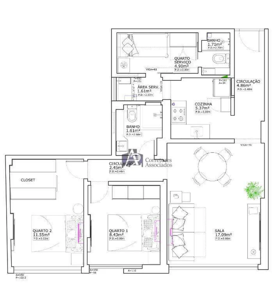 Apartamento, 2 quartos, 70 m² - Foto 9