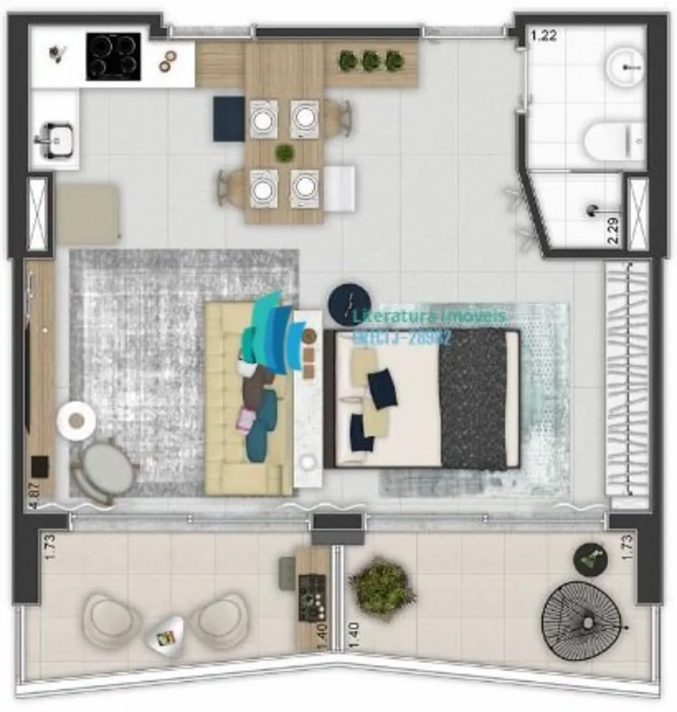 Apartamento, 23 m² - Foto 9