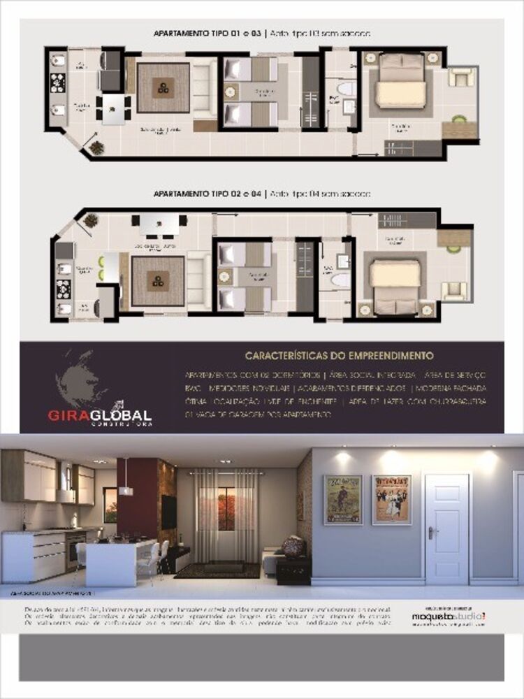 Apartamento, 2 quartos, 49 m² - Foto 2