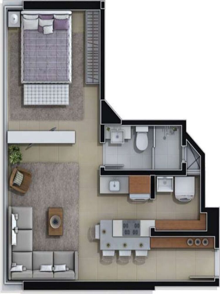 Apartamento à venda com 3 quartos, 40m² - Foto 5