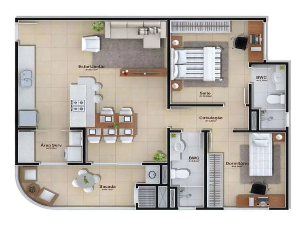 Apartamento, 2 quartos, 77 m² - Foto 4