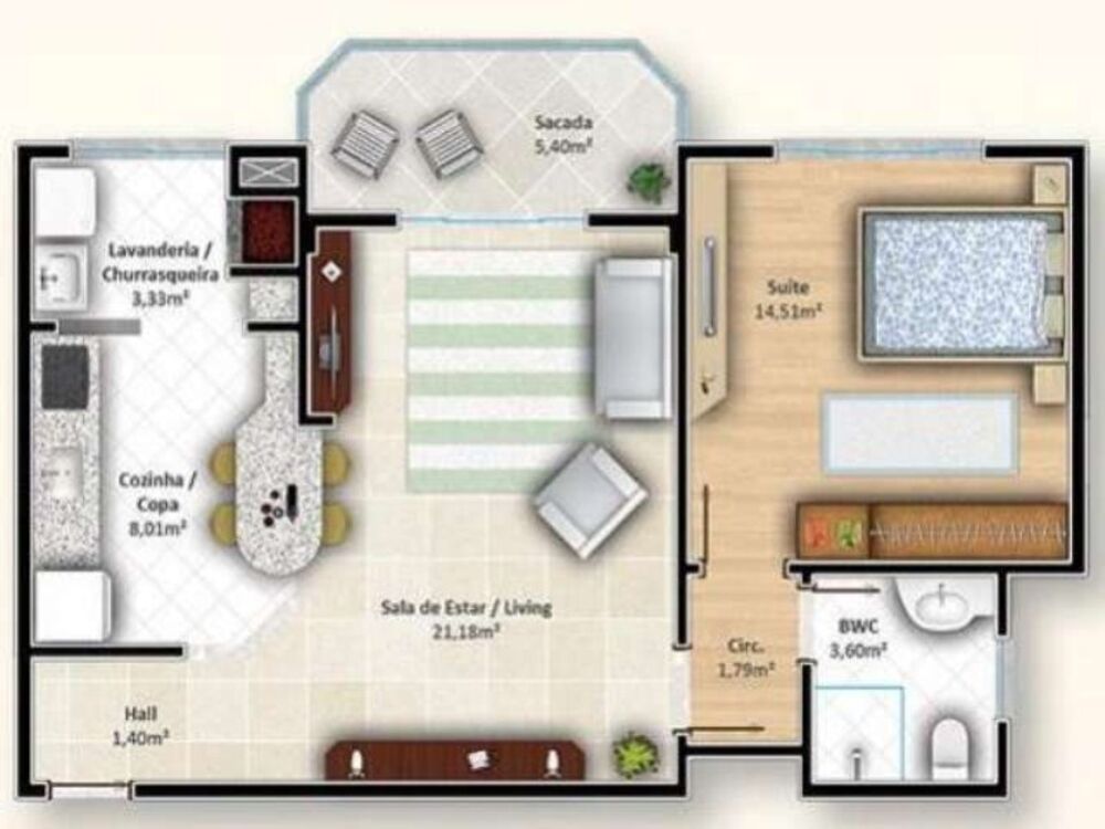 Apartamento, 3 quartos, 108 m² - Foto 3