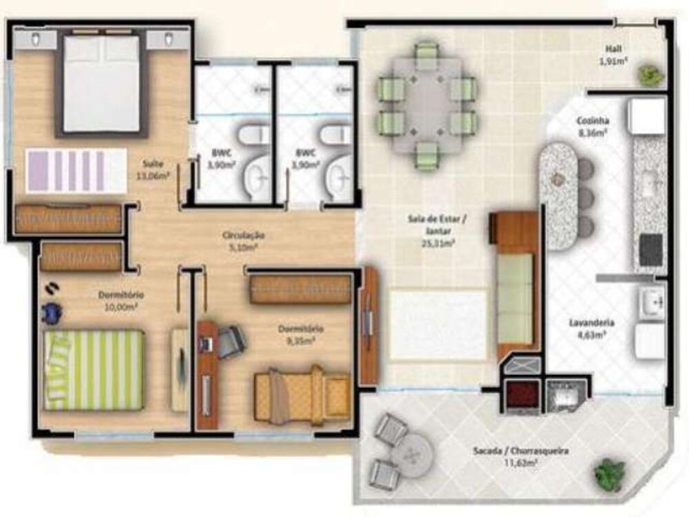 Apartamento, 3 quartos, 108 m² - Foto 2