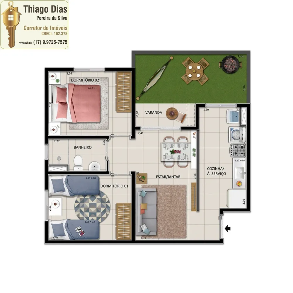 Apartamento, 2 quartos, 47 m² - Foto 14