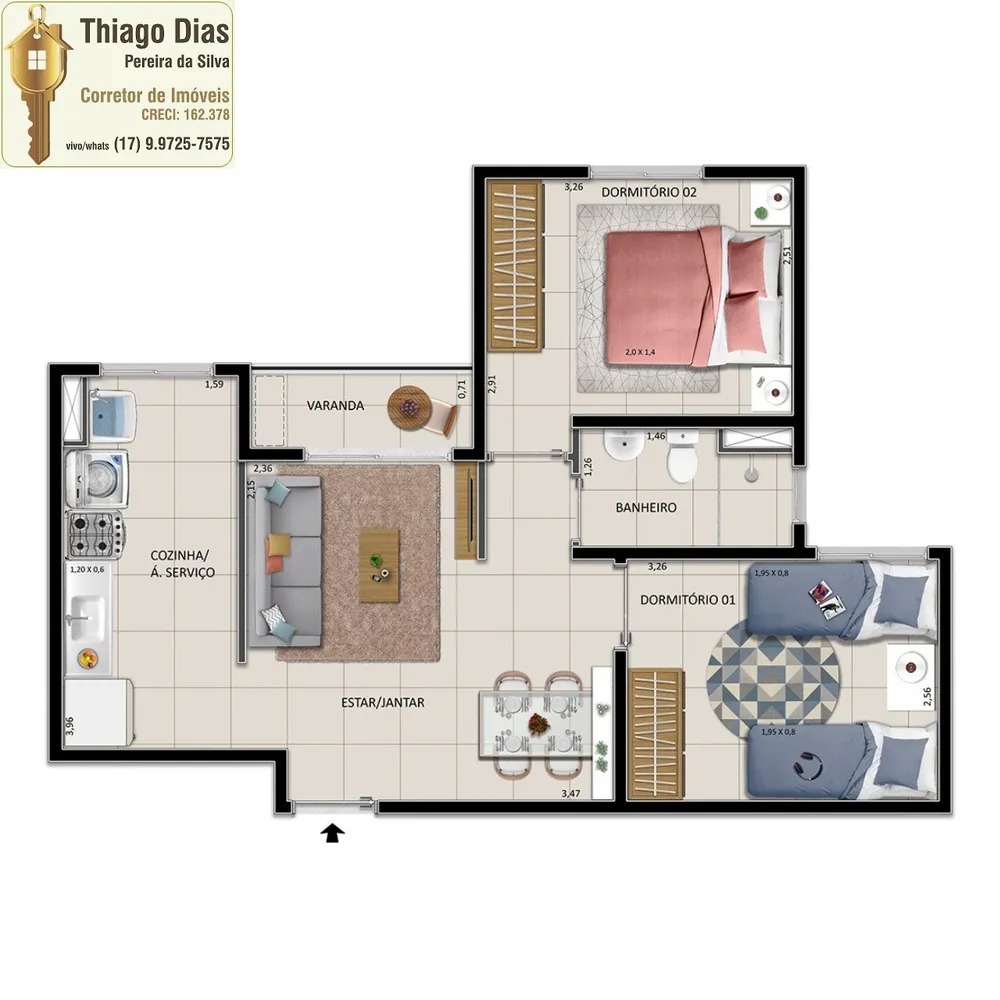 Apartamento, 2 quartos, 47 m² - Foto 11