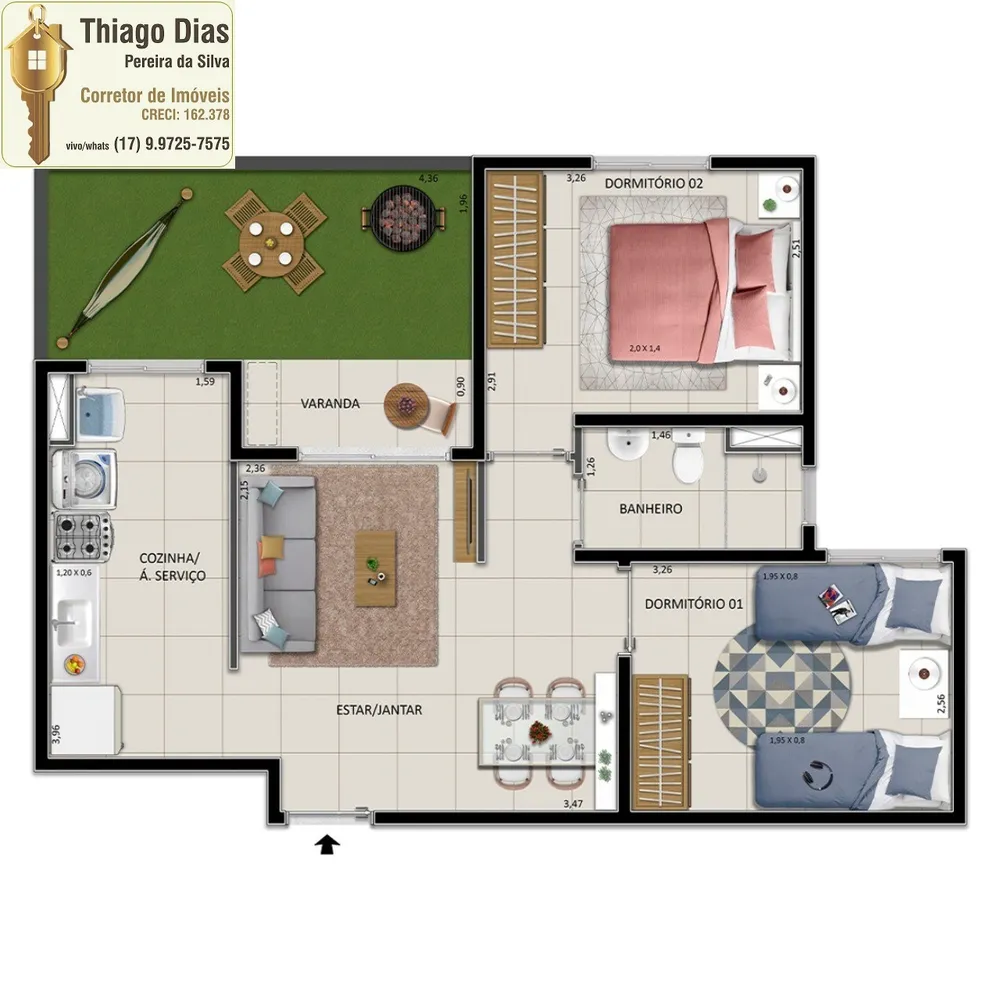 Apartamento, 2 quartos, 47 m² - Foto 13