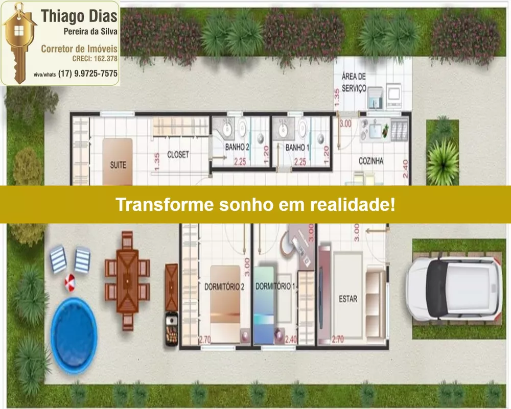 Terreno à venda com 3 quartos, 110m² - Foto 1