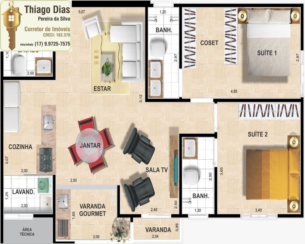 Apartamento, 3 quartos, 94 m² - Foto 6