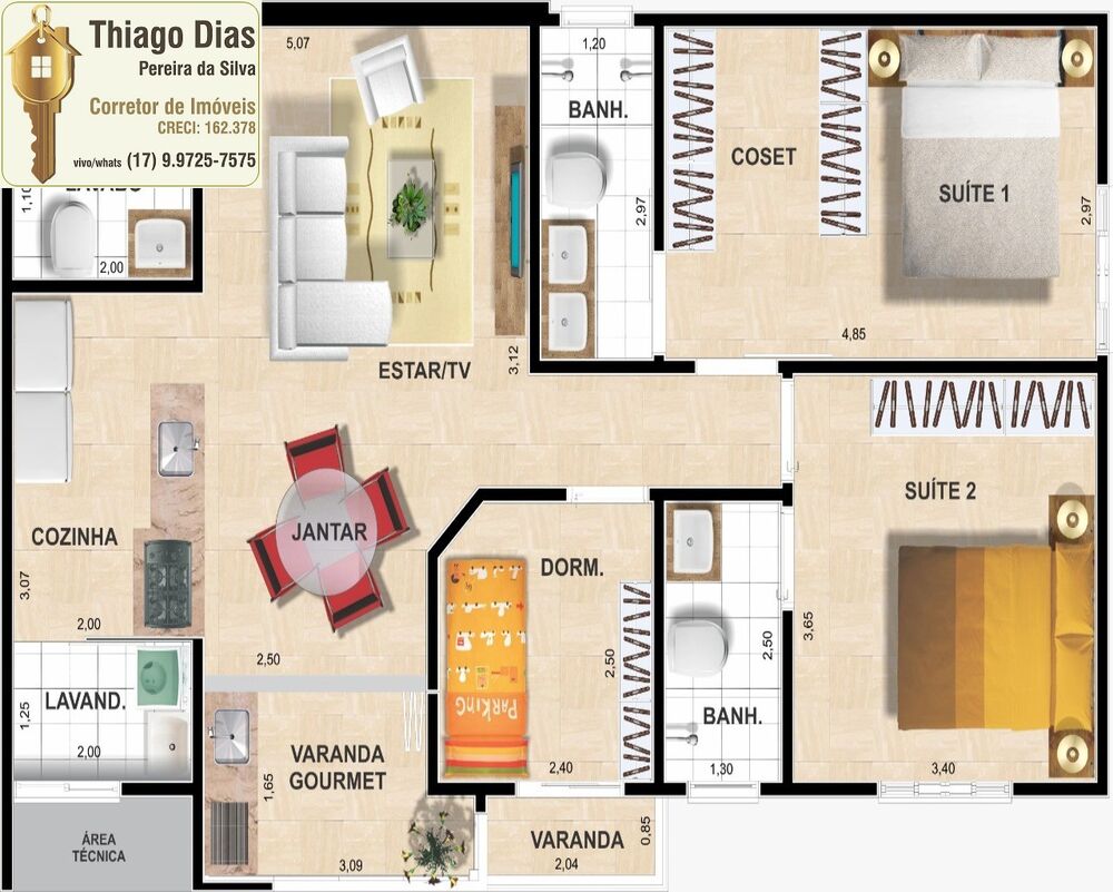 Apartamento, 3 quartos, 94 m² - Foto 7