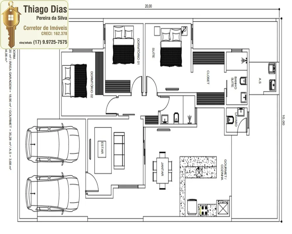 Casa, 3 quartos, 134 m² - Foto 1