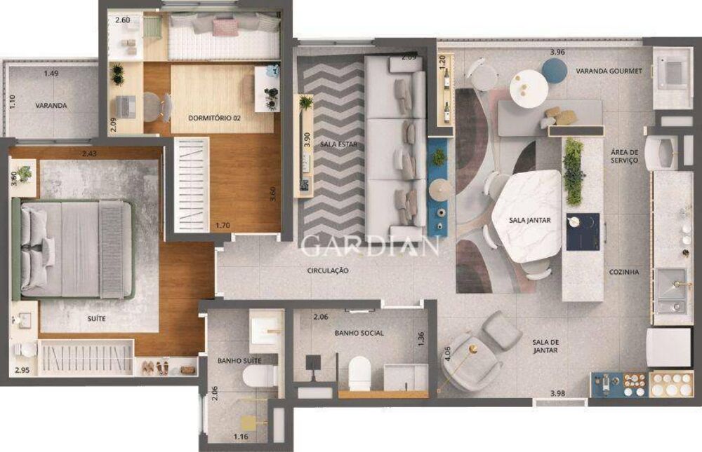 Apartamento, 3 quartos, 64 m² - Foto 4