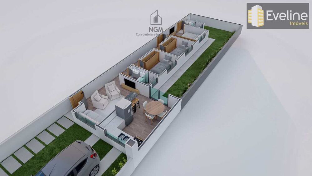 Casa, 3 quartos, 80 m² - Foto 1