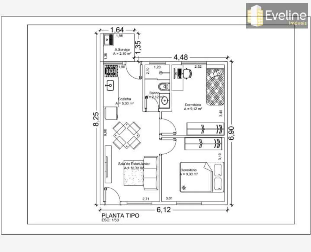 Casa, 2 quartos, 50 m² - Foto 8
