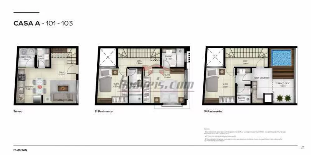 Casa de Condomínio, 3 quartos - Foto 5