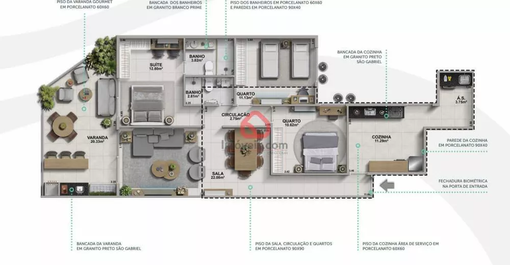 Apartamento, 3 quartos, 116 m² - Foto 9