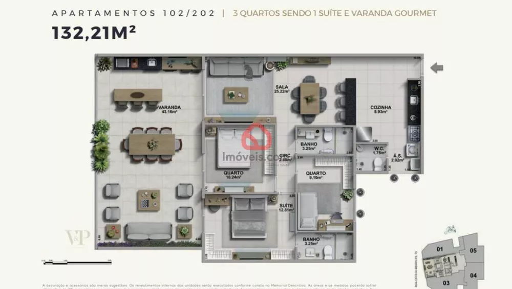 Apartamento, 3 quartos, 132 m² - Foto 3