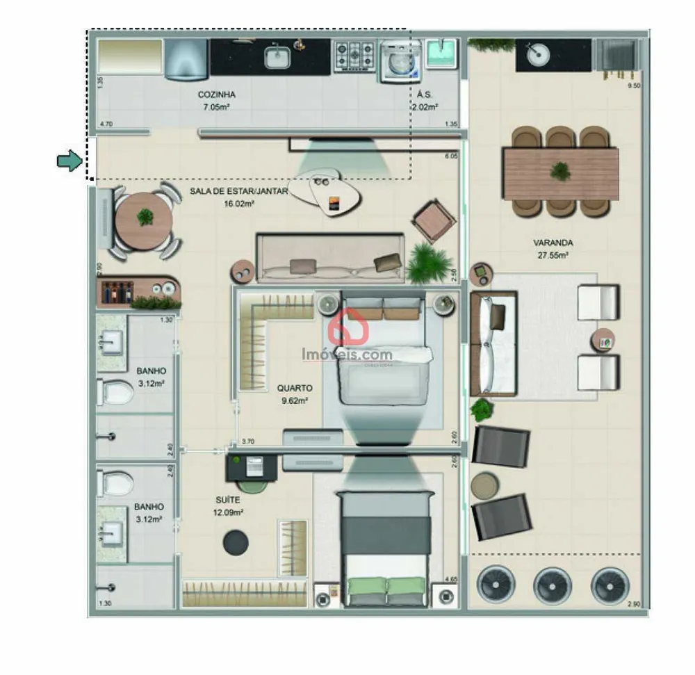 Apartamento, 2 quartos, 90 m² - Foto 4