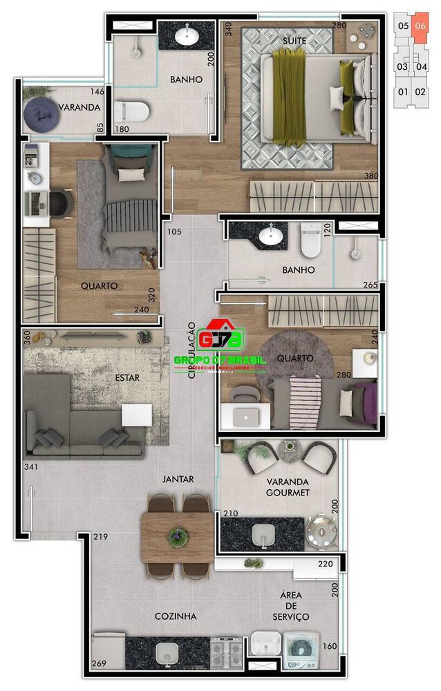 Apartamento, 2 quartos, 57 m² - Foto 8